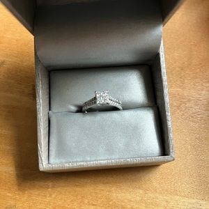 1/2 ctw 14k white gold engagement ring